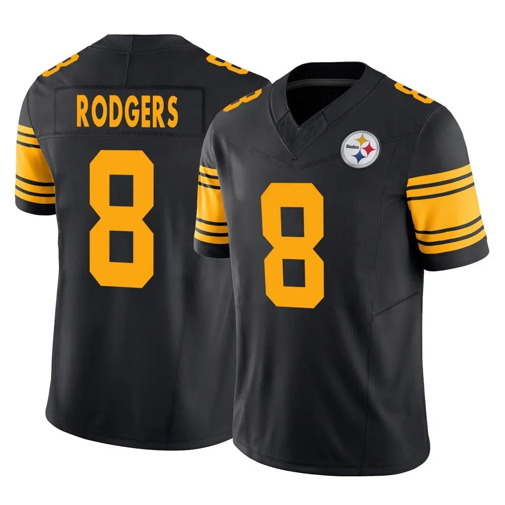 Parkc P.Steelers #8 Aaron Rodgers Player Black Limited 2nd Alternate Vapor F.U.S.E. Home Game Stitched Jerseys