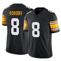 Parkc P.Steelers #8 Aaron Rodgers Player Black Limited Alternate Vapor F.U.S.E. Home Game Stitched Jerseys