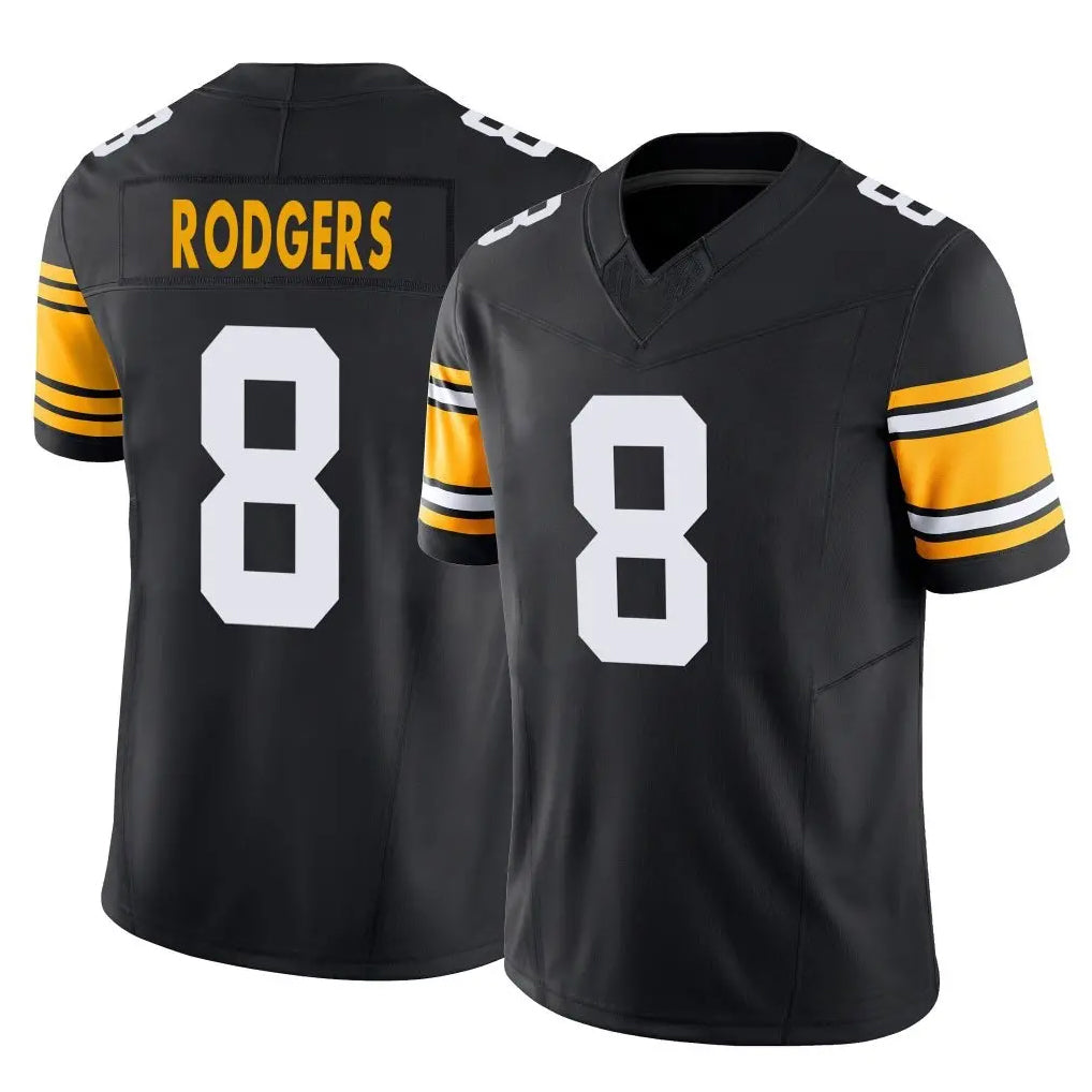 Parkc P.Steelers #8 Aaron Rodgers Player Black Limited Alternate Vapor F.U.S.E. Home Game Stitched Jerseys