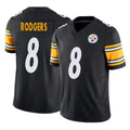 Parkc P.Steelers #8 Aaron Rodgers Player Black Limited Vapor F.U.S.E. Home Game Stitched Jerseys