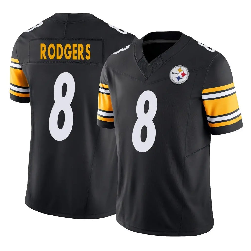 Parkc P.Steelers #8 Aaron Rodgers Player Black Limited Vapor F.U.S.E. Home Game Stitched Jerseys