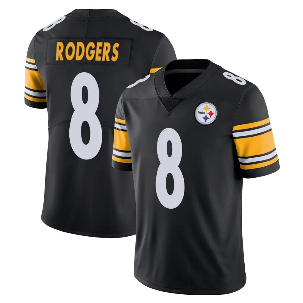 Parkc P.Steelers #8 Aaron Rodgers Player Black Limited Vapor Untouchable Home Game Stitched Jerseys