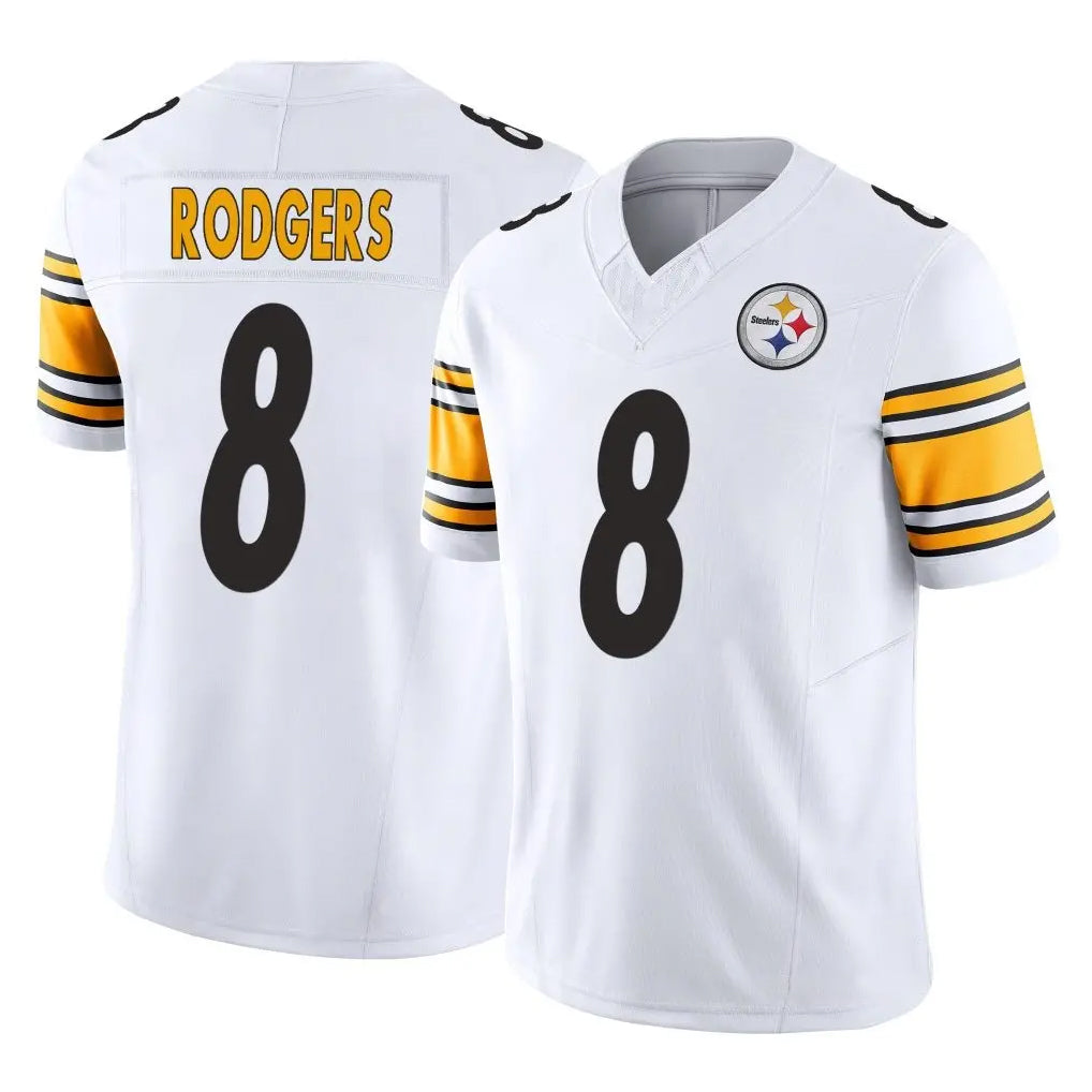 Parkc P.Steelers #8 Aaron Rodgers Player White Limited Vapor F.U.S.E. Home Game Stitched Jerseys