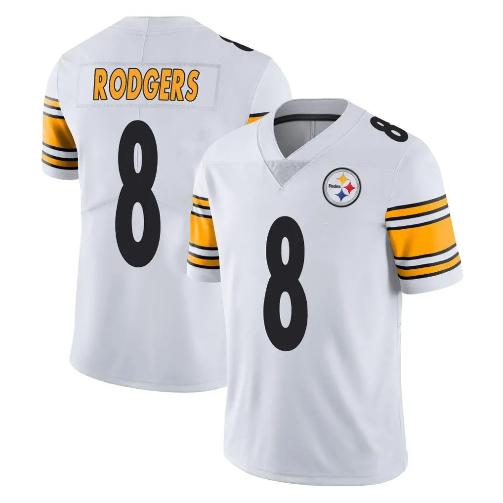 Parkc P.Steelers #8 Aaron Rodgers Player White Limited Vapor Untouchable Home Game Stitched Jerseys