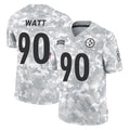 Parkc P.Steelers #90 T.J. Watt Player Arctic Camo Limited Salute To Service Home Game Stitched Jerseys