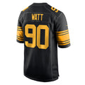 Parkc P.Steelers #90 T.J. Watt Player Black Color Rush Home Game Stitched Jerseys