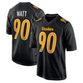 Parkc P.Steelers #90 T.J. Watt Player Black Fashion Limited Home Game Stitched Jerseys