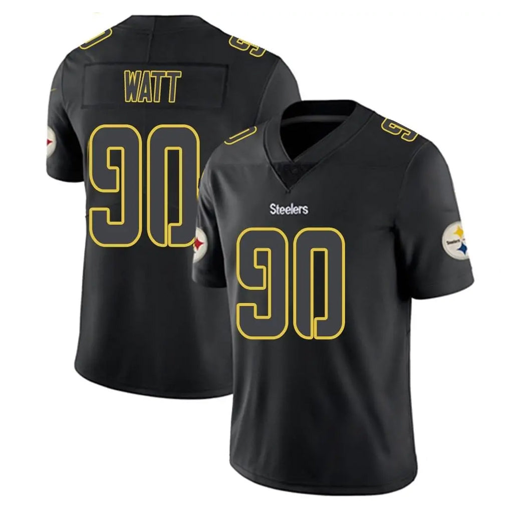 Parkc P.Steelers #90 T.J. Watt Player Black Impact Limited Home Game Stitched Jerseys