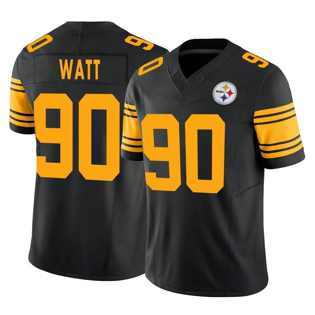 Parkc P.Steelers #90 T.J. Watt Player Black Limited 2nd Alternate Vapor F.U.S.E. Home Game Stitched Jerseys