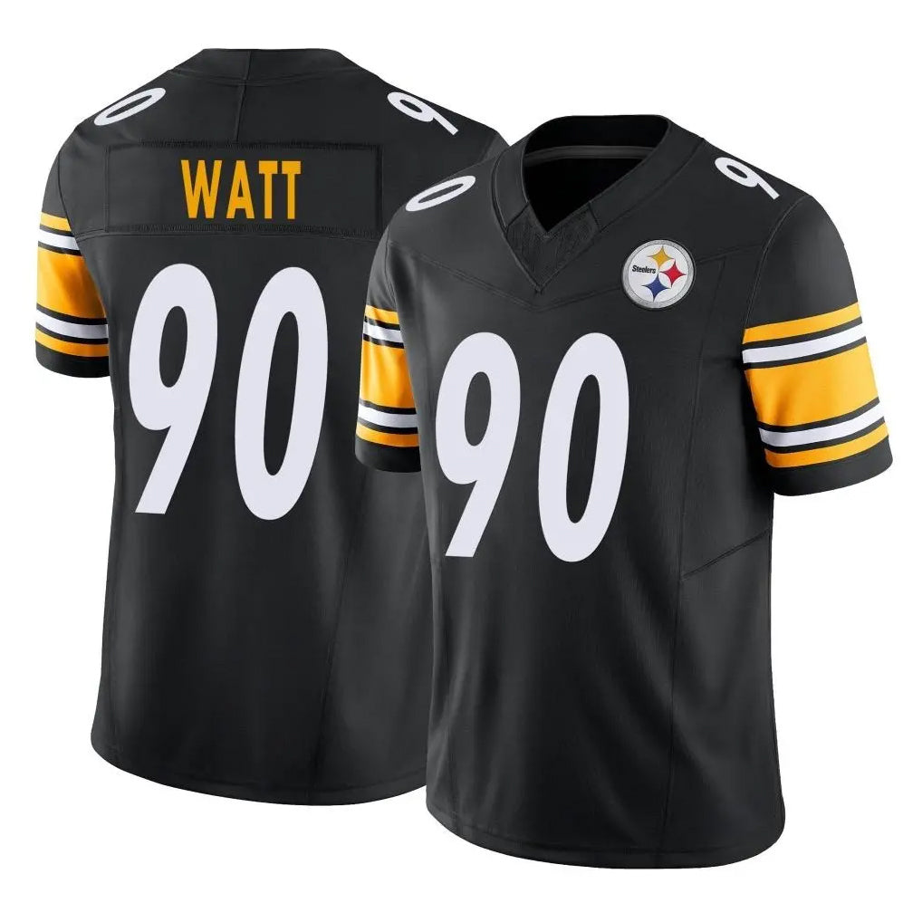 Parkc P.Steelers #90 T.J. Watt Player Black Limited Vapor F.U.S.E. Home Game Stitched Jerseys