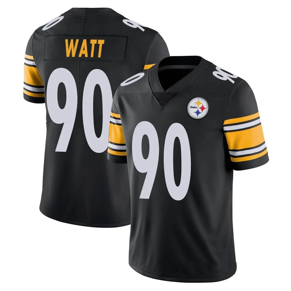 Parkc P.Steelers #90 T.J. Watt Player Black Limited Vapor Untouchable Home Game Stitched Jerseys