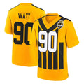 Parkc P.Steelers #90 T.J. Watt Player Gold Limited 1933 Throwback Home Game Stitched Jerseys