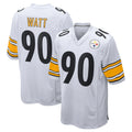 Parkc P.Steelers #90 T.J. Watt Player White Home Game Stitched Jerseys