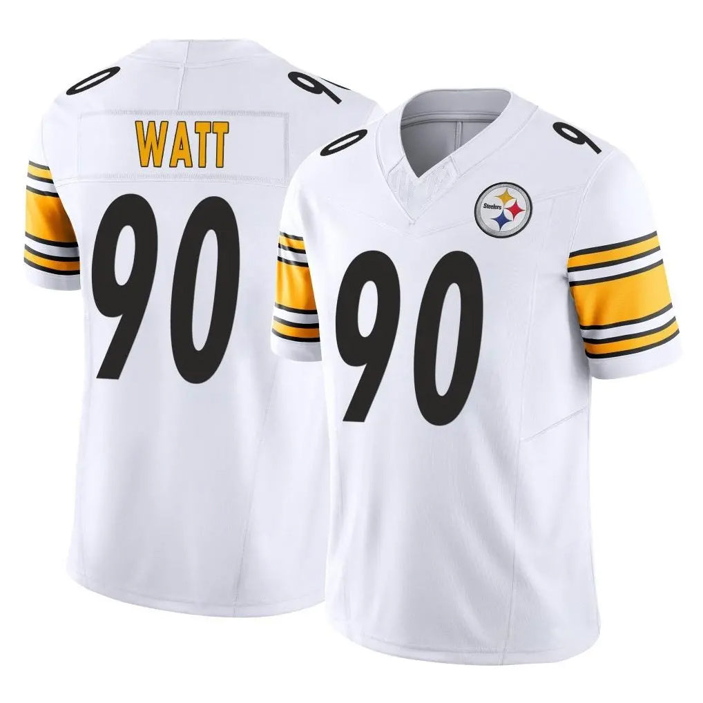 Parkc P.Steelers #90 T.J. Watt Player White Limited Vapor F.U.S.E. Home Game Stitched Jerseys