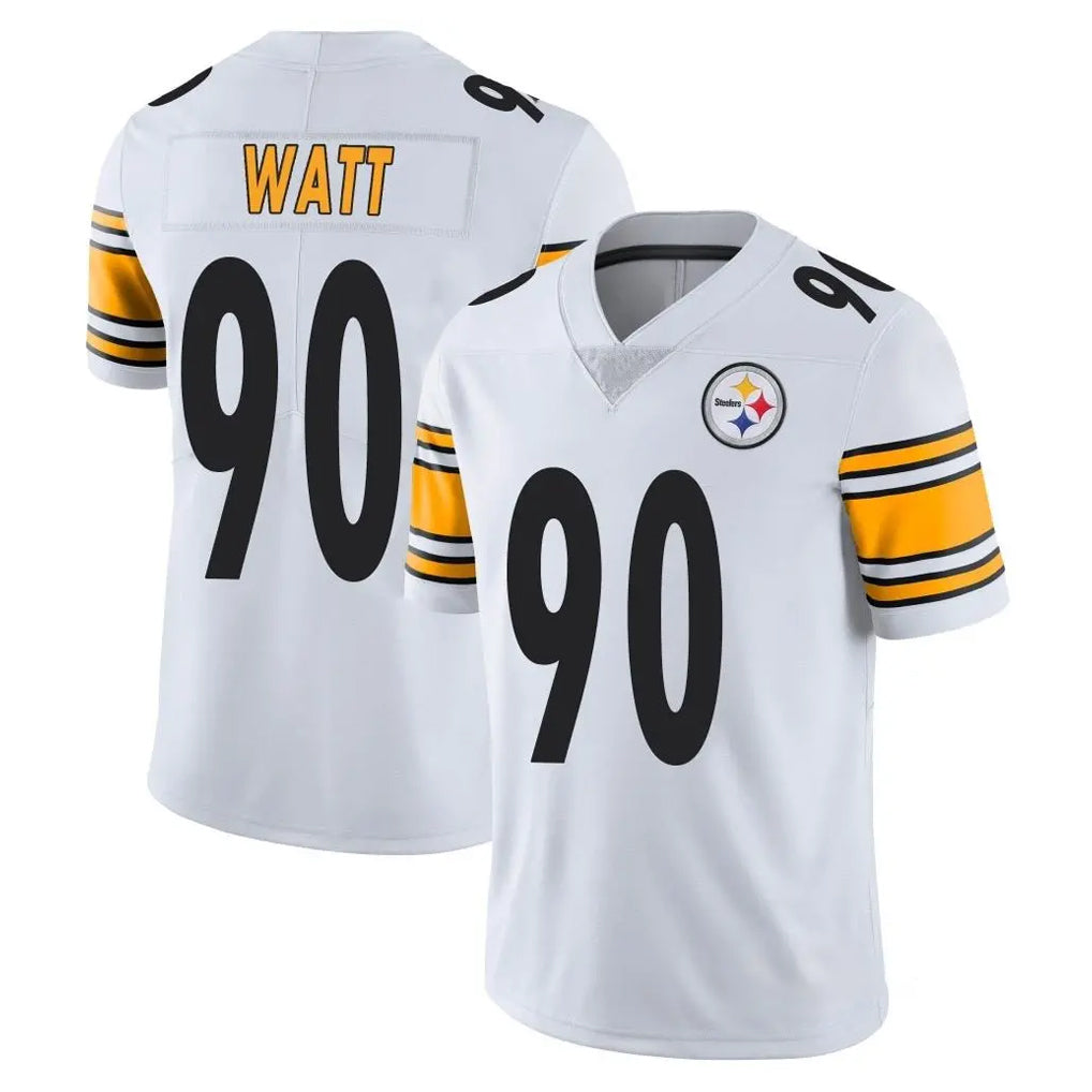 Parkc P.Steelers #90 T.J. Watt Player White Limited Vapor Untouchable Home Game Stitched Jerseys