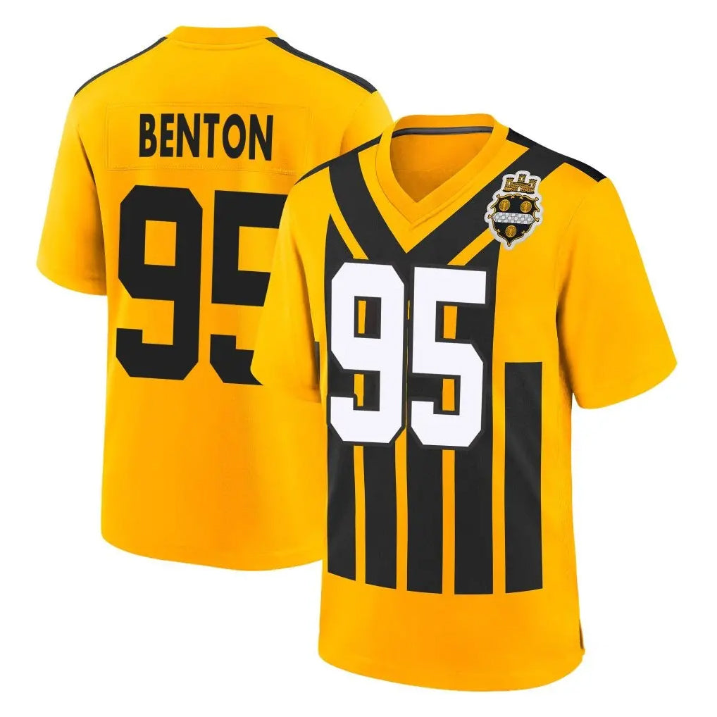 Parkc P.Steelers #95 Keeanu Benton Player Gold Limited 1933 Throwback Home Game Stitched Jerseys