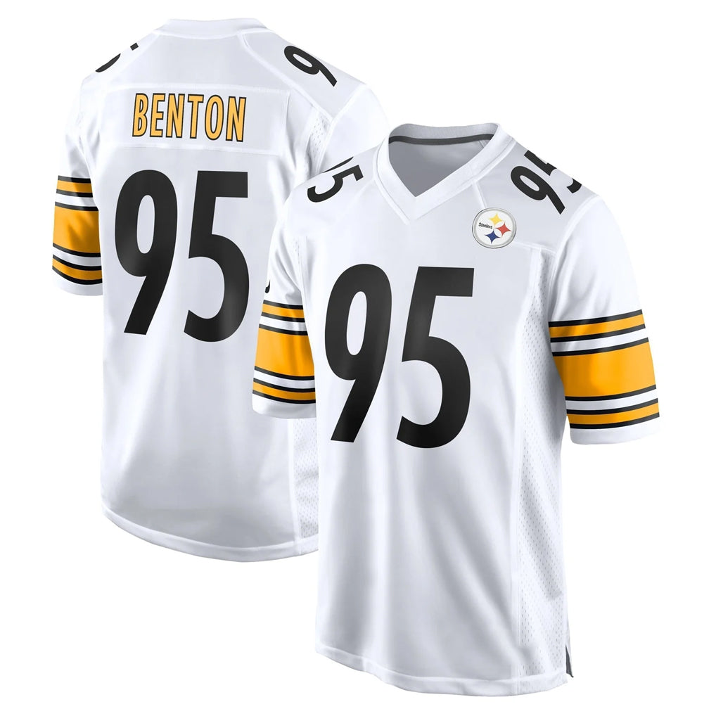 Parkc P.Steelers #95 Keeanu Benton Player White Home Game Stitched Jerseys