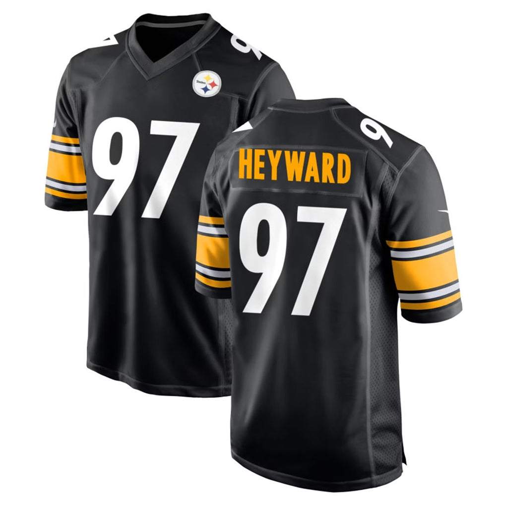 Parkc P.Steelers #97 Cameron Heyward Player Black Home Game Stitched Jerseys