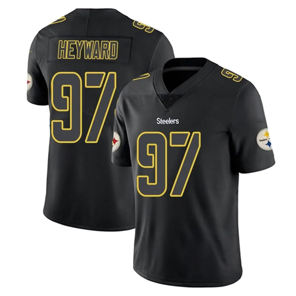 Parkc P.Steelers #97 Cameron Heyward Player Black Impact Limited Home Game Stitched Jerseys