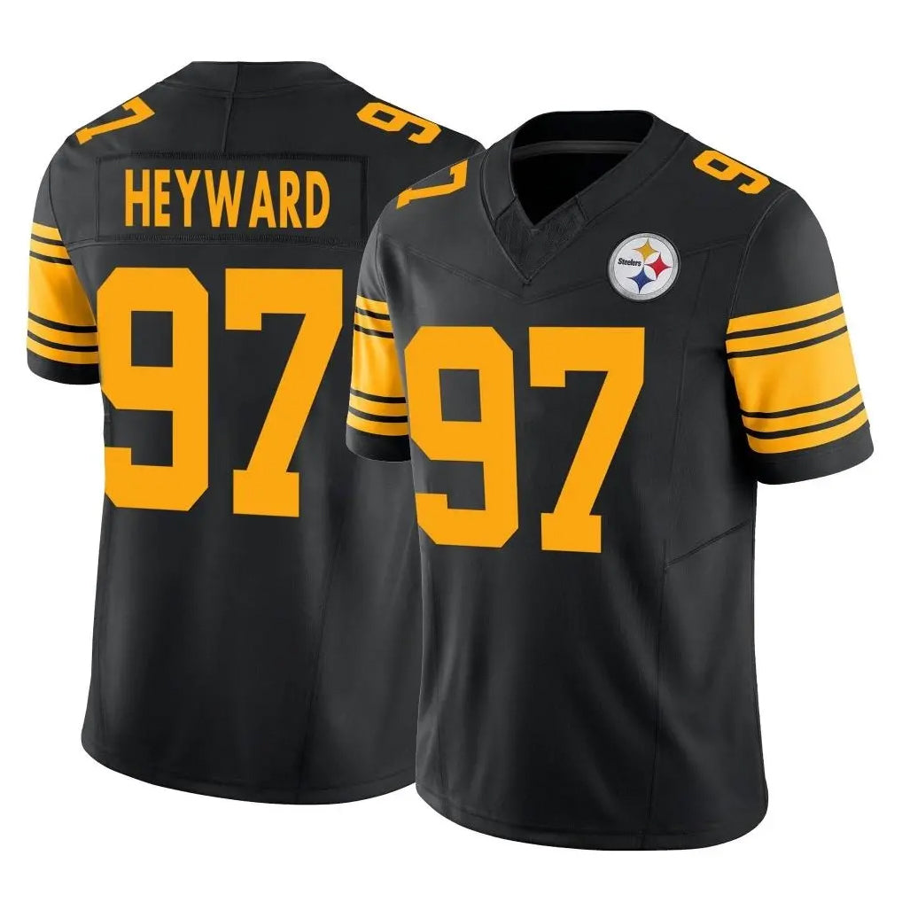Parkc P.Steelers #97 Cameron Heyward Player Black Limited 2nd Alternate Vapor F.U.S.E. Home Game Stitched Jerseys