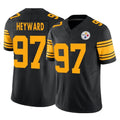 Parkc P.Steelers #97 Cameron Heyward Player Black Limited 2nd Alternate Vapor F.U.S.E. Home Game Stitched Jerseys