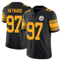 Parkc P.Steelers #97 Cameron Heyward Player Black Limited Color Rush Home Game Stitched Jerseys