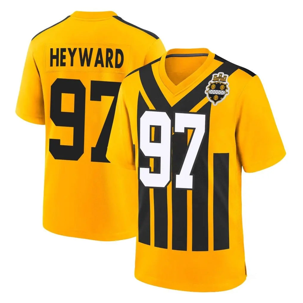 Parkc P.Steelers #97 Cameron Heyward Player Gold Limited 1933 Throwback Home Game Stitched Jerseys