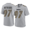 Parkc P.Steelers #97 Cameron Heyward Player Gray Atmosphere Fashion Home Game Stitched Jerseys