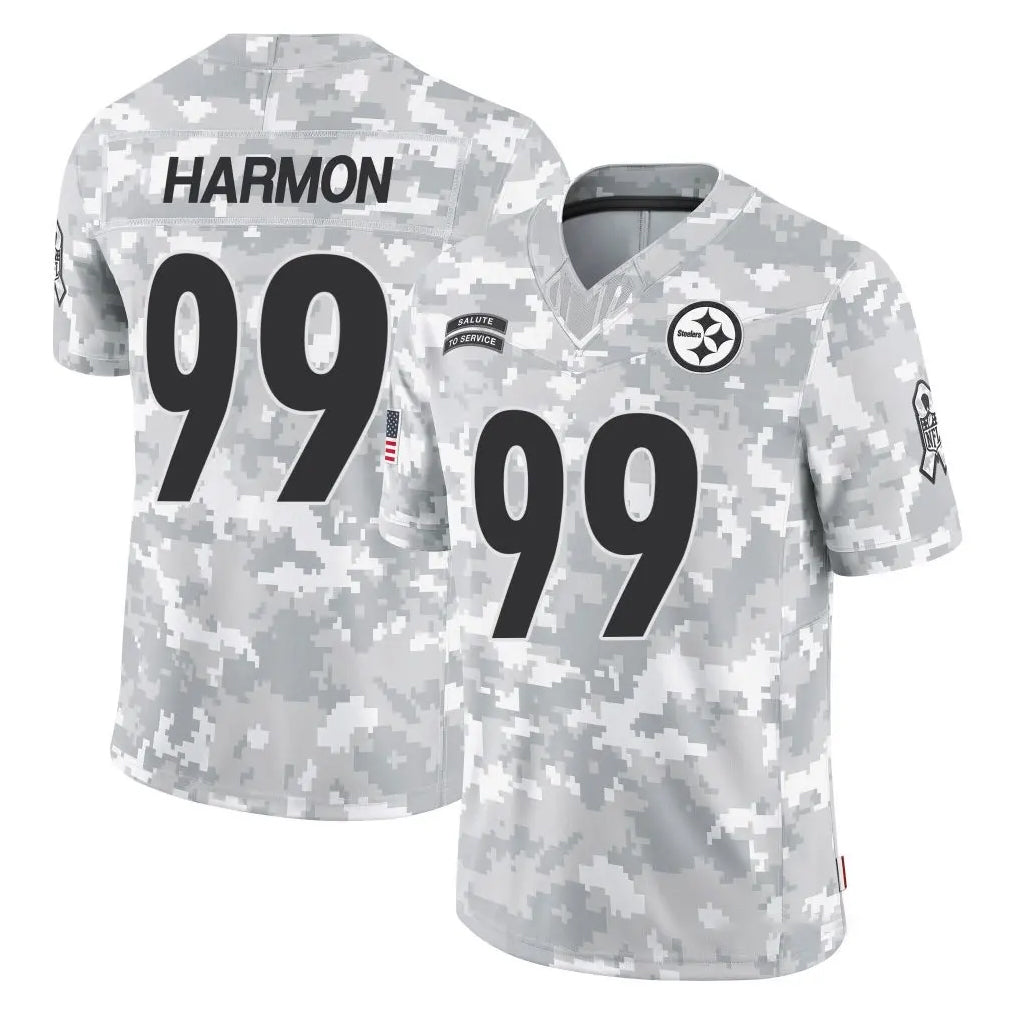 Parkc P.Steelers #99 Derrick Harmon Player Arctic Camo Limited Salute To Service Home Game Stitched Jerseys