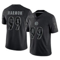 Parkc P.Steelers #99 Derrick Harmon Player Black Reflective Limited Home Game Stitched Jerseys