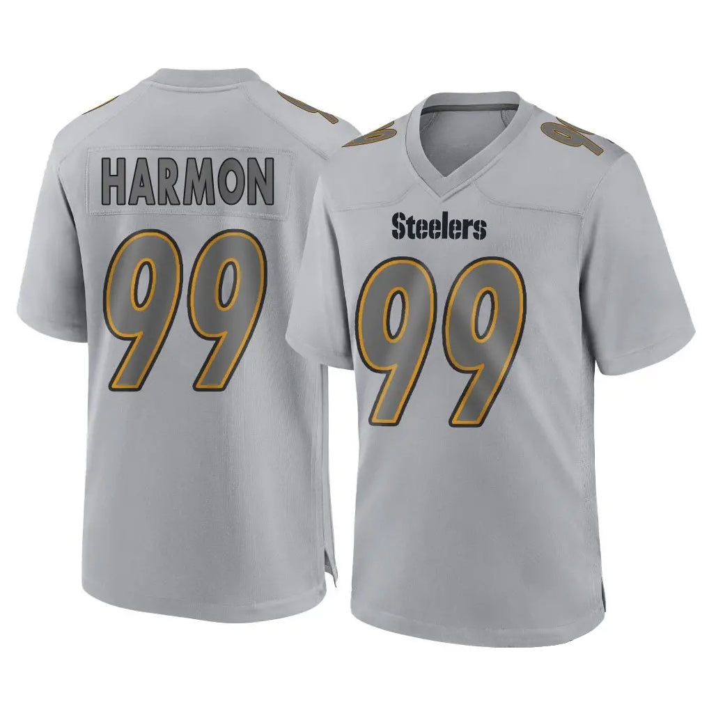 Parkc P.Steelers #99 Derrick Harmon Player Gray Atmosphere Fashion Home Game Stitched Jerseys