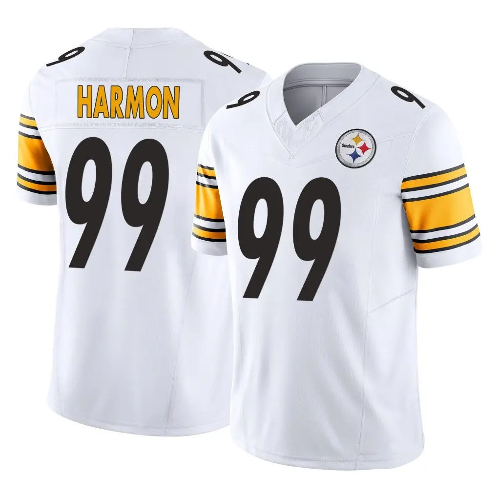 Parkc P.Steelers #99 Derrick Harmon Player White Limited Vapor F.U.S.E. Home Game Stitched Jerseys