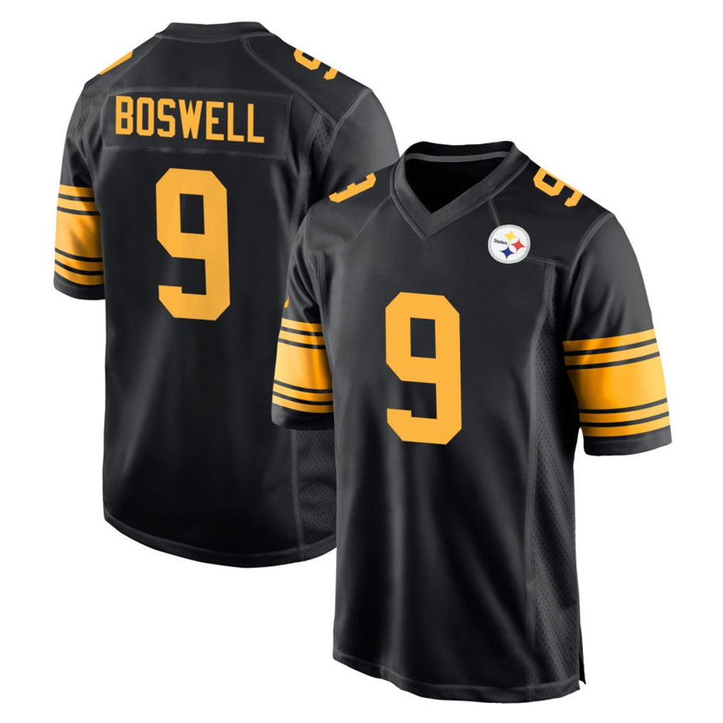 Parkc P.Steelers #9 Chris Boswell Player Black Color Rush Home Game Stitched Jerseys