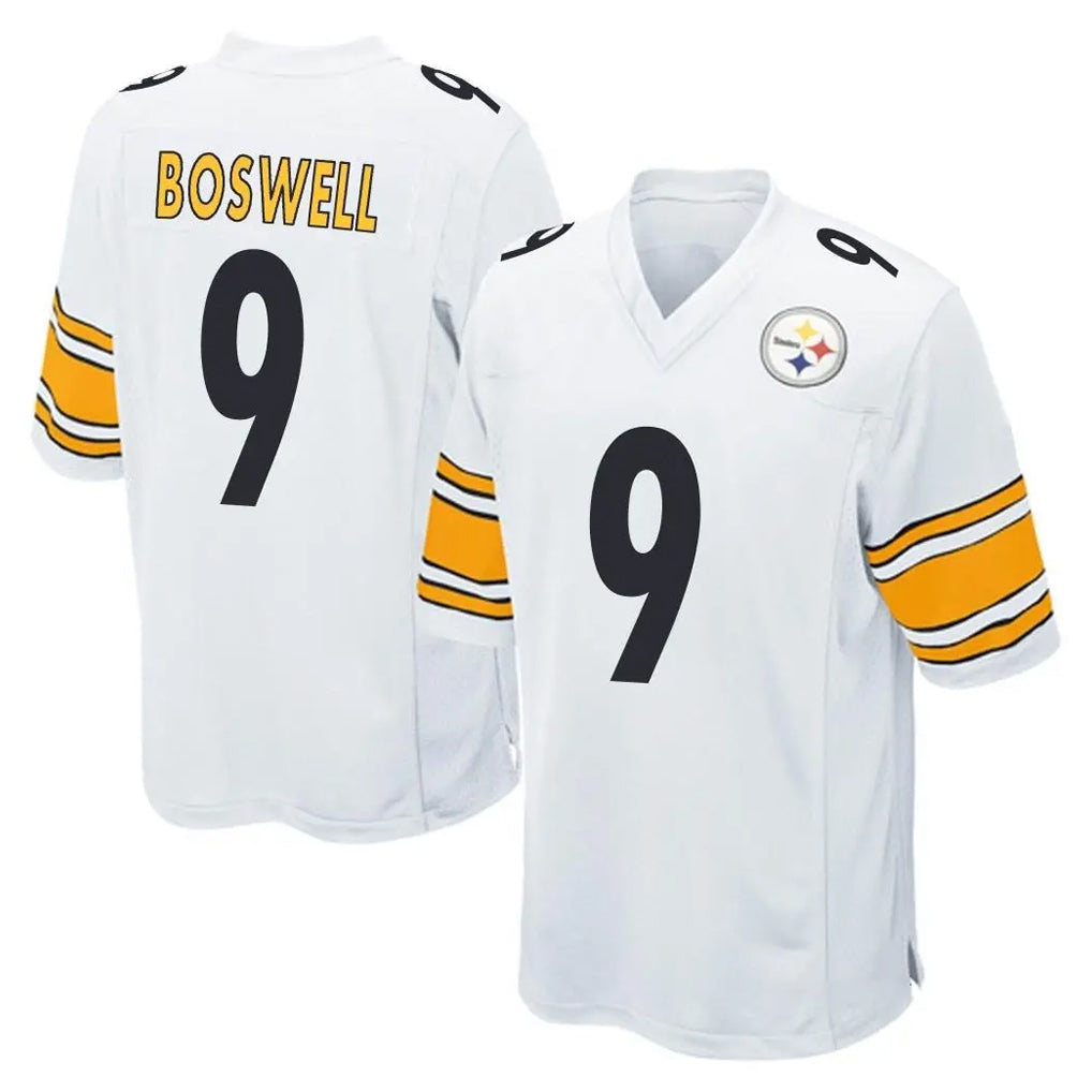 Parkc P.Steelers #9 Chris Boswell Player White Home Game Stitched Jerseys