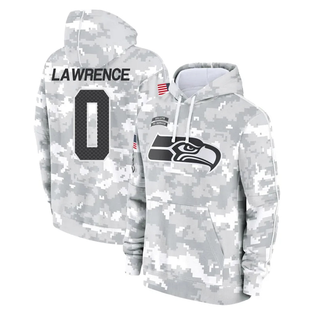 Parkc S.Seahawks #0 DeMarcus Lawrence Player Arctic Camo Limited Salute to Service Pullover Hoodies Game Stitched Jerseys