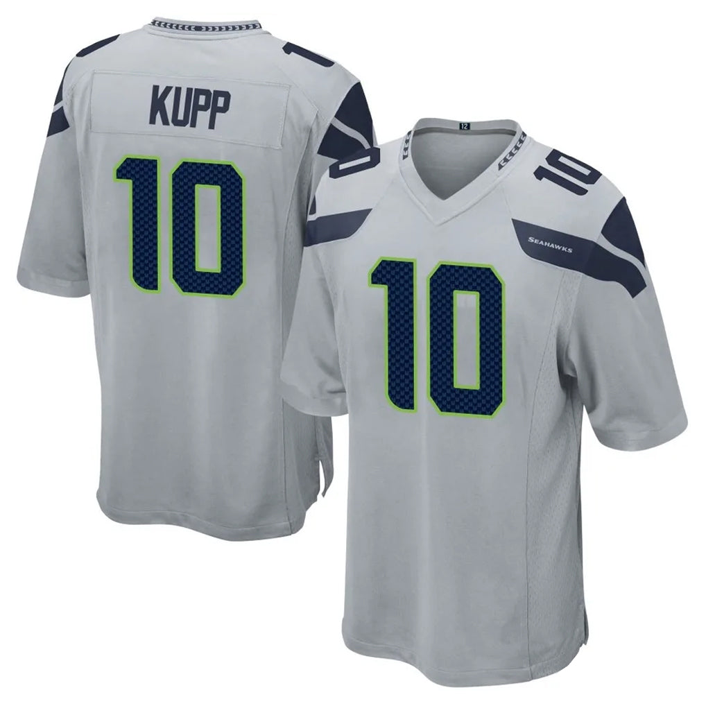 Parkc S.Seahawks #10 Cooper Kupp Player Gray Home Game Stitched Jerseys