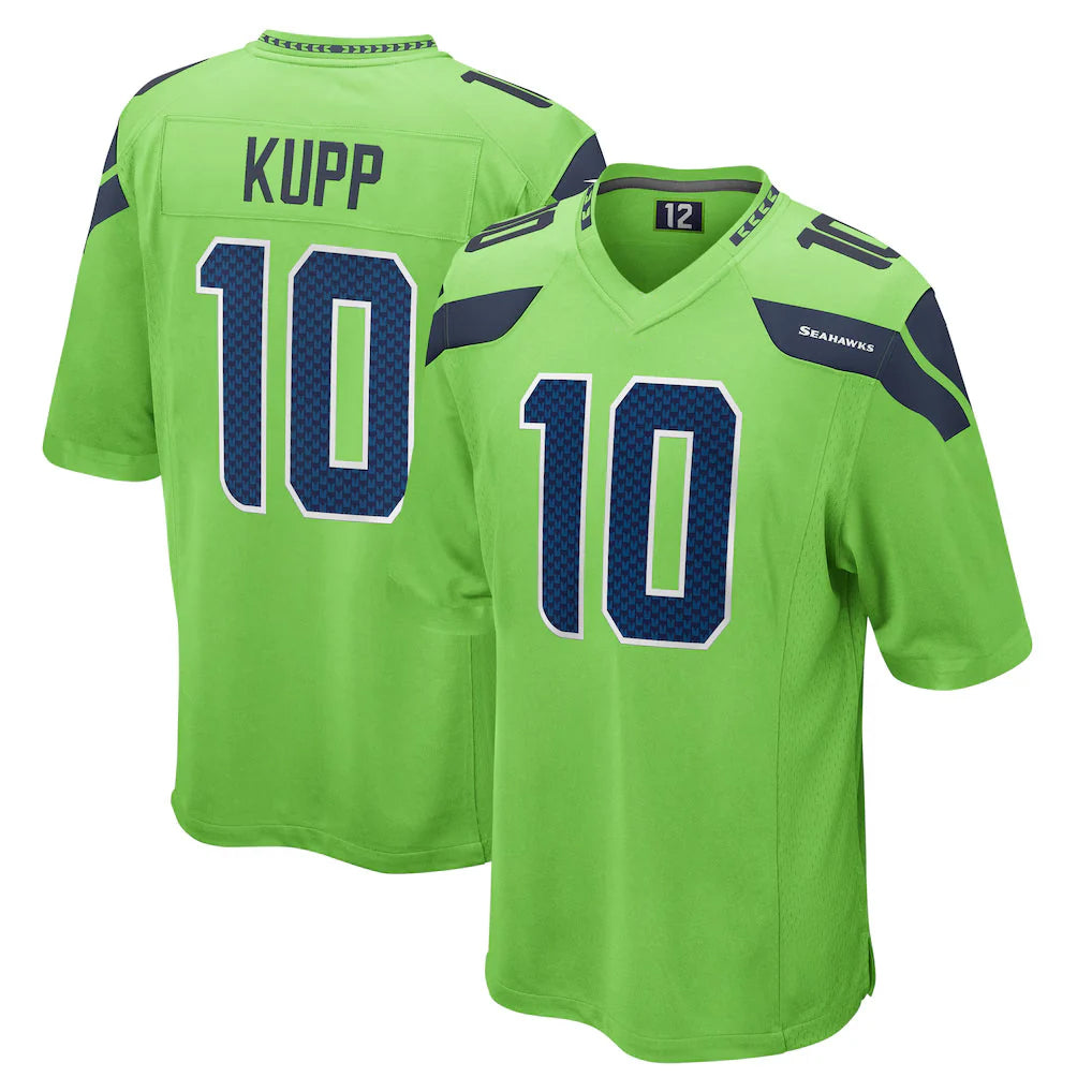 Parkc S.Seahawks #10 Cooper Kupp Player Green Home Game Stitched Jerseys