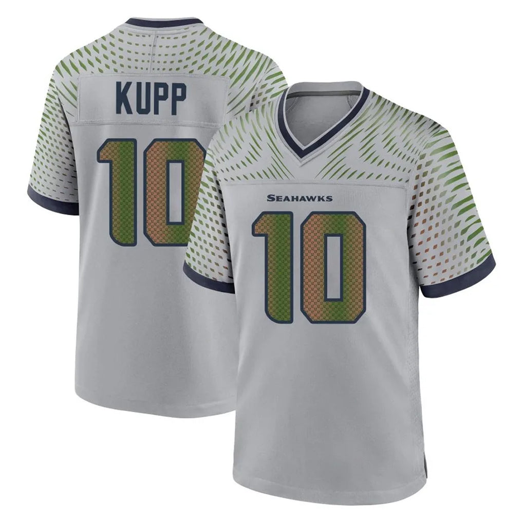Parkc S.Seahawks #10 Cooper Kupp Player Grey 2025 Rivalries Collection Home Game Stitched Jerseys