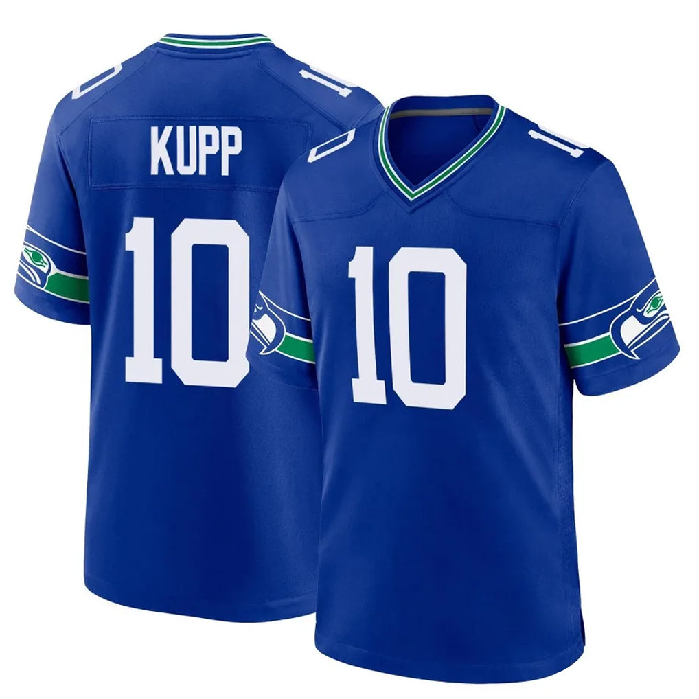 Parkc S.Seahawks #10 Cooper Kupp Player Royal Throwback Home Game Stitched Jerseys