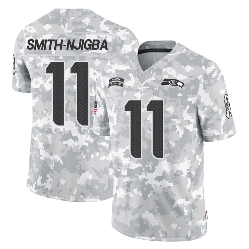Parkc S.Seahawks #11 Jaxon Smith-Njigba Player Arctic Camo Limited Salute To Service Home Game Stitched Jerseys