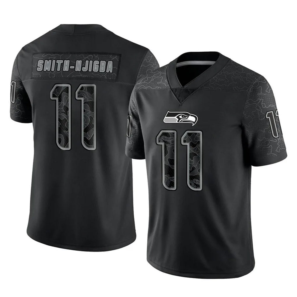 Parkc S.Seahawks #11 Jaxon Smith-Njigba Player Black Limited Reflective Home Game Stitched Jerseys