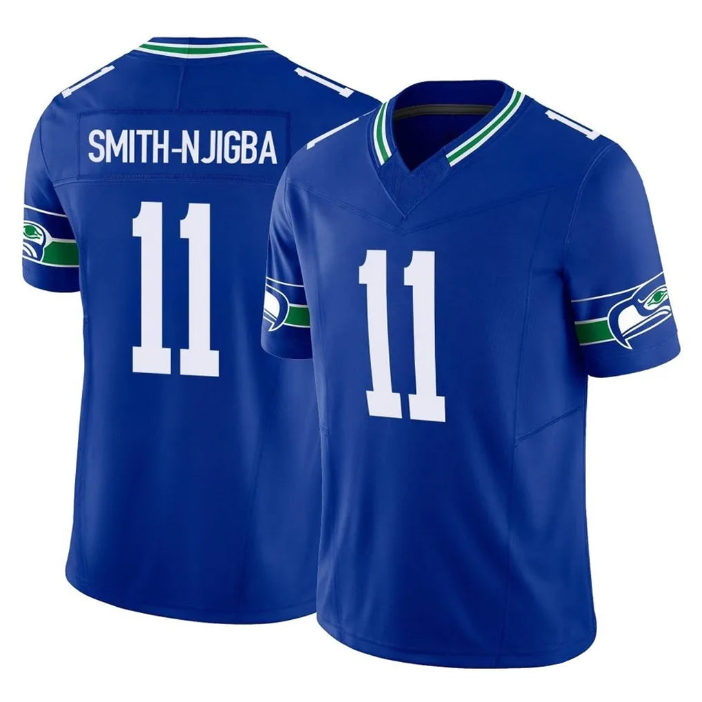 Parkc S.Seahawks #11 Jaxon Smith-Njigba Player Royal Limited Throwback Vapor F.U.S.E. Home Game Stitched Jerseys