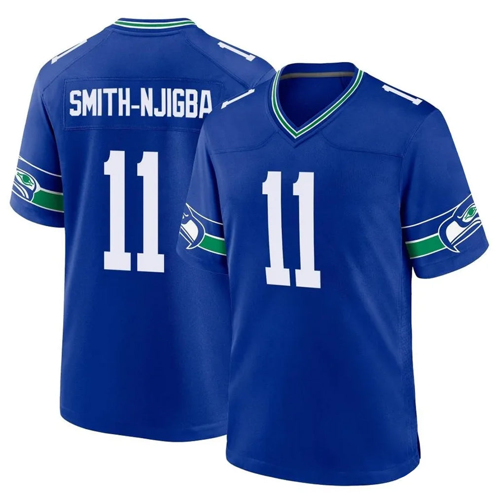 Parkc S.Seahawks #11 Jaxon Smith-Njigba Player Royal Throwback Home Game Stitched Jerseys