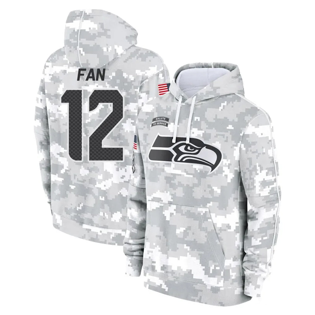 Parkc S.Seahawks #12 12th Fan Player Arctic Camo Limited Salute to Service Pullover Hoodies Game Stitched Jerseys