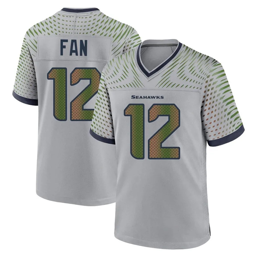 Parkc S.Seahawks #12 12th Fan Player Grey 2025 Rivalries Collection Home Game Stitched Jerseys