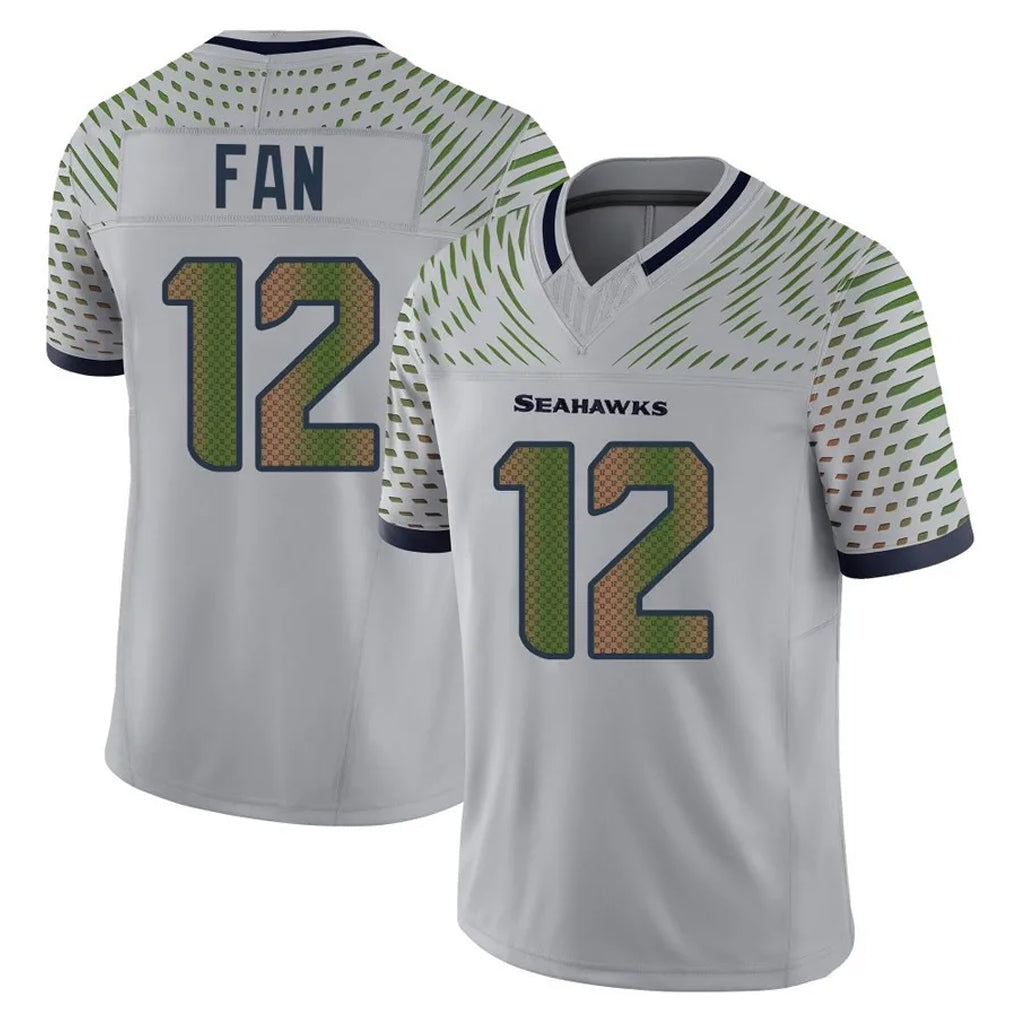 Parkc S.Seahawks #12 12th Fan Player Grey Limited 2025 Rivalries Collection Home Game Stitched Jerseys