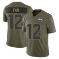 Parkc S.Seahawks #12 12th Fan Player Olive 2025 Salute To Service Limited Home Game Stitched Jerseys