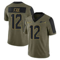 Parkc S.Seahawks #12 12th Fan Player Olive Salute To Service Limited Game Stitched Jerseys