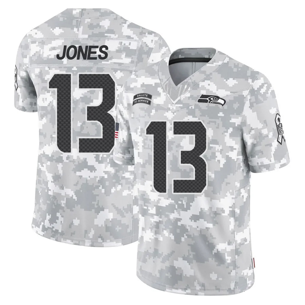 Parkc S.Seahawks #13 Ernest Jones IV Player Arctic Camo Limited Salute To Service Home Game Stitched Jerseys