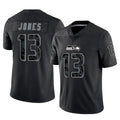 Parkc S.Seahawks #13 Ernest Jones IV Player Black Limited Reflective Home Game Stitched Jerseys